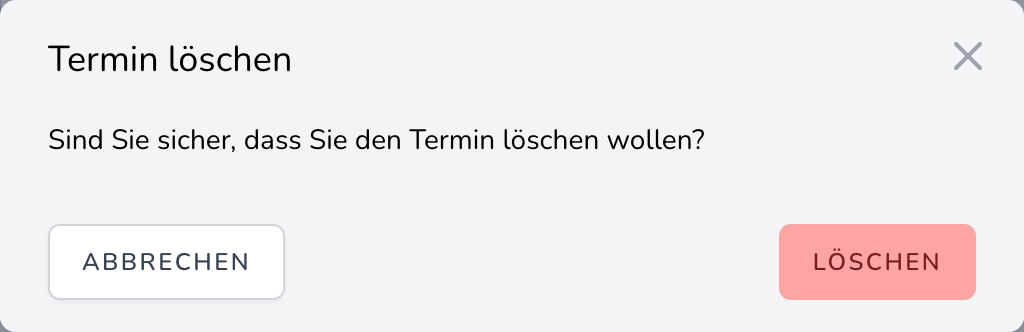 Termin löschen