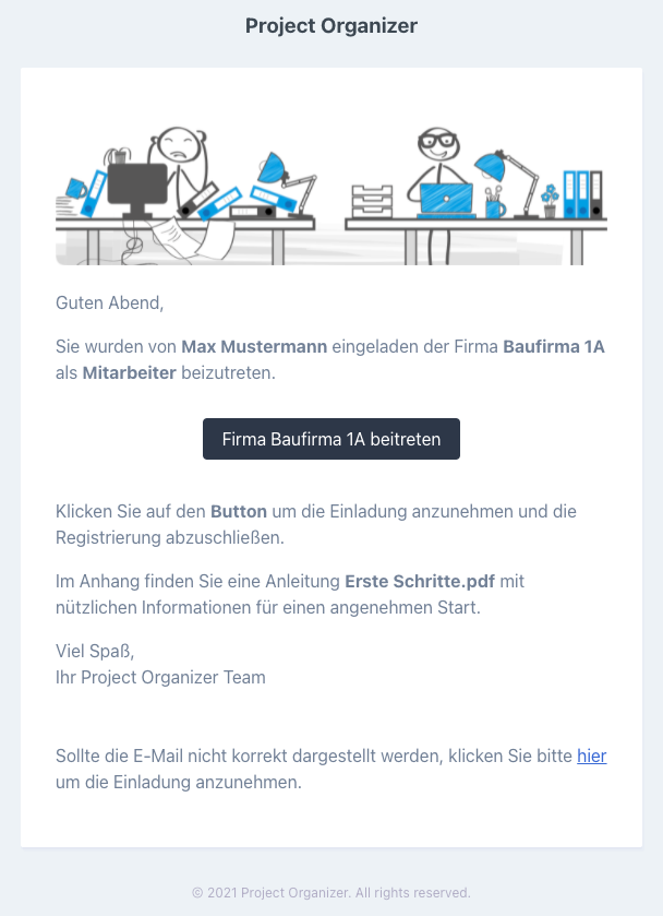 E-Mail Einladung